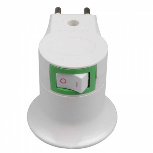 1PC LED Light Holder Bulb Adapter Converter Socket EU Plug PBT PP To E