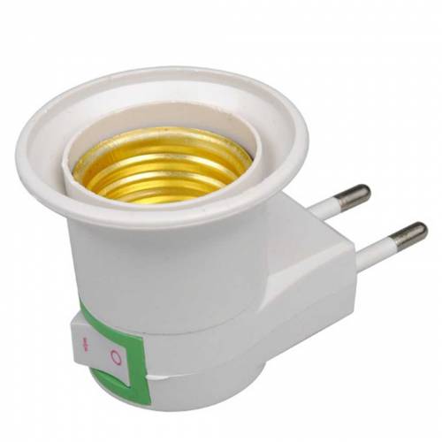 1PC LED Light Holder Bulb Adapter Converter Socket EU Plug PBT PP To E