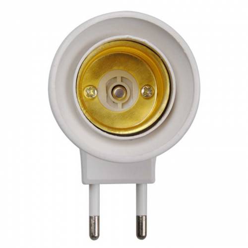 1PC LED Light Holder Bulb Adapter Converter Socket EU Plug PBT PP To E