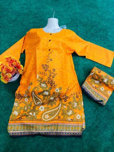 women's stitched 2pc fabric lawn 68/80