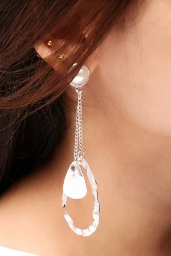 Crystal Stone & Pearl Embellished Hanging Earrings