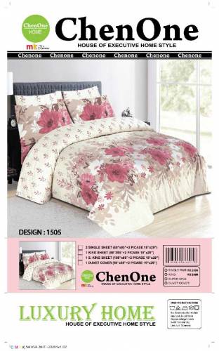 Branded Bedsheet King Size with 02 pillo cover Orignal cotton 
