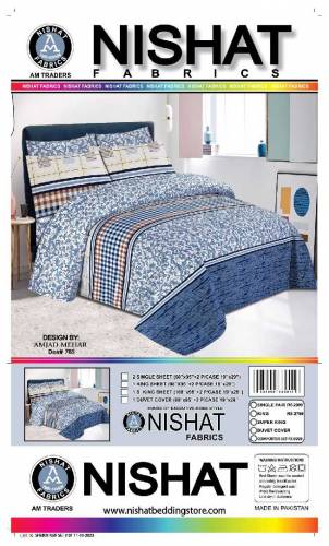Branded Bedsheet King Size with 02 pillo cover Orignal cotton 