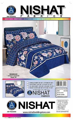 Branded Bedsheet King Size with 02 pillo cover Orignal cotton 