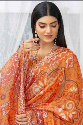 3 PCs Safwa Women Lawn Embroidery Stitched Suit 