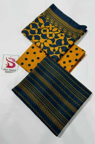 Bin Saeed 💯 Original Printed 3pc Collection