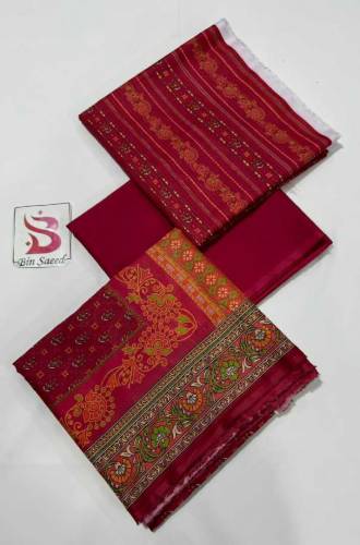 Bin Saeed 💯 Original Printed 3pc Collection