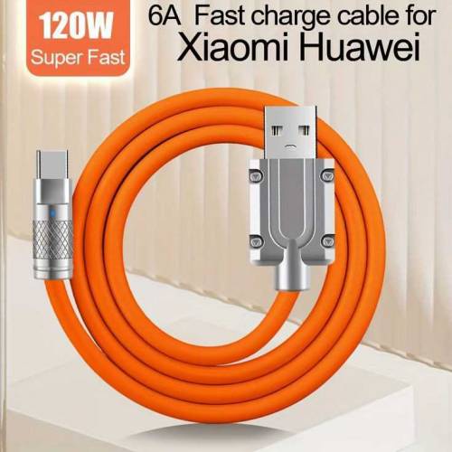 120W 6A Fast Charging Liquid Silicon Cable Original For Type C/Micro