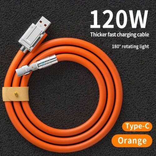 120W 6A Fast Charging Liquid Silicon Cable Original For Type C/Micro