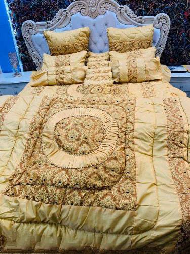 14 pc Jacquard Double Bed Razai Set Luxurious Comfort for Your Bedroom