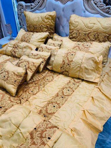 14 pc Jacquard Double Bed Razai Set Luxurious Comfort for Your Bedroom