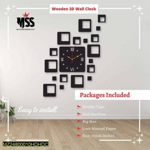 Analog stylish wooden wall Clock