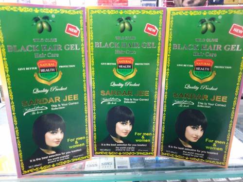 HIGH QUALITY BLACK COLOR USED ON HAIR Gel