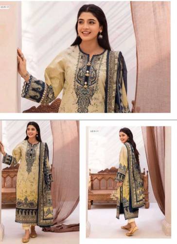 Digital Printed Lawn Shirt with Digital Printed Lawn Dupatta & Dyed tr