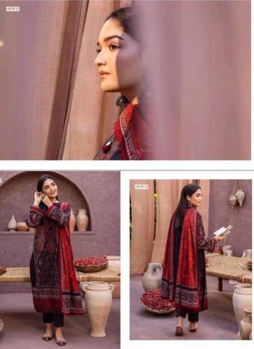Digital Printed Lawn Shirt with Digital Printed Lawn Dupatta & Dyed tr
