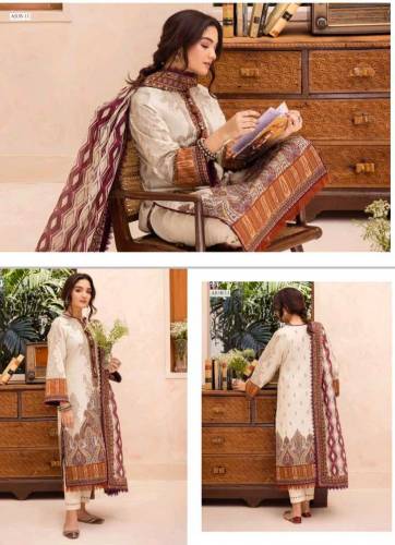 Digital Printed Lawn Shirt with Digital Printed Lawn Dupatta & Dyed tr