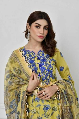 3pcs Norans lawn embroidered suit npec-pr 12