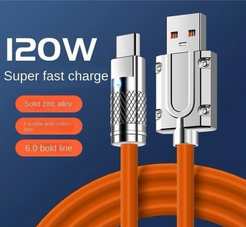Fiber And Metal Type-C charging Cable 120W 