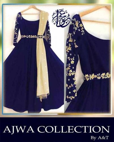 4pcs katan silk embroided maxi