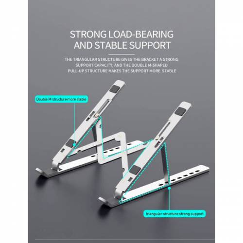 Portable Aluminium Lightweight Laptop Stand With 7 Adjustable Levels