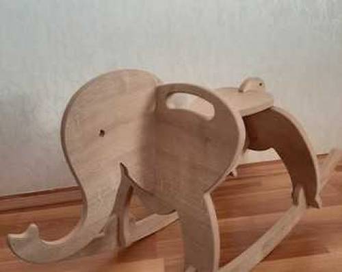 Rocking elephant wooden 