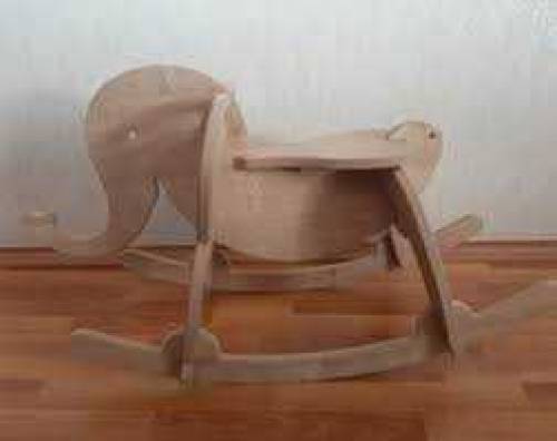 Rocking elephant wooden 