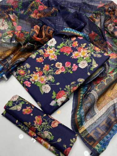 *Alhamdulillah*- Premium quality swiss lawn fabric digital printed shi