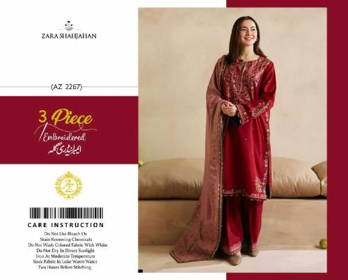 3 pcs women's unstitched dress 