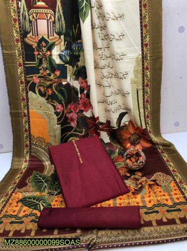 3pcs unstitched swiss lawn