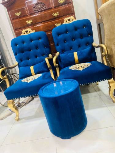 Bed room chair with table 