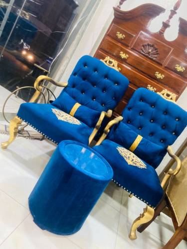 Bed room chair with table 
