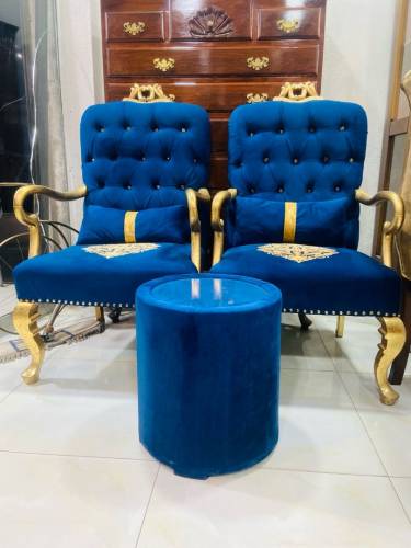 Bed room chair with table 