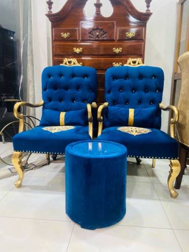 Bed room chair with table 