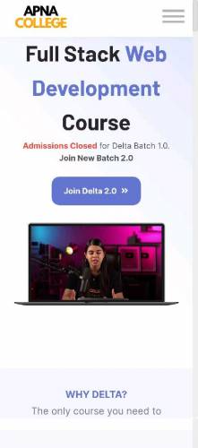 Delta Full Stack Web Development By APNA college