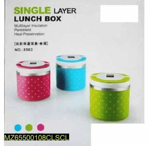 Single tier lunch box stainless steel 