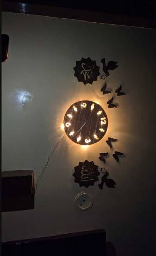 Beautiful Wood Wall Clock With Backlight