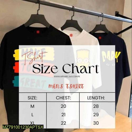 Men Stitched Cotton Plain T-shirt 