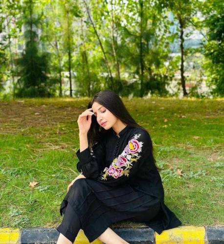 2 pcs women's stitched Arabic Lawn Embroidered suit 