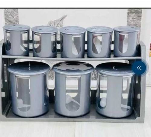 8pcs spices jar set with stand