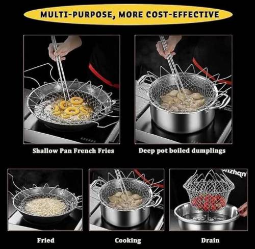 chef basket boiler,streamer,strainer & frying