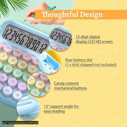 •  Material: Plastic•  Cute Calculators Adopt A Unique Typewriter-Styl