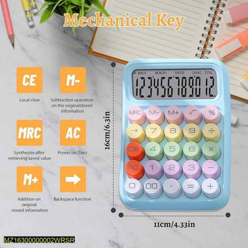 •  Material: Plastic•  Cute Calculators Adopt A Unique Typewriter-Styl