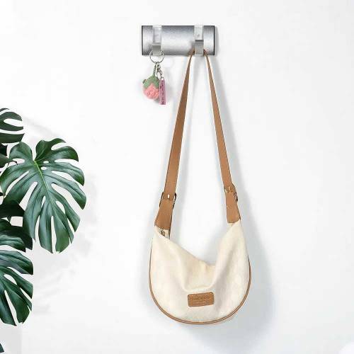 Coat Rack Wall Mounted with 5 freely move  Hooks, Coat Hooks, Coat Hoo