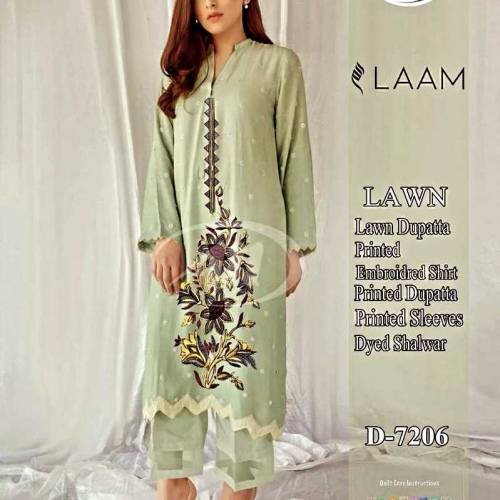 Lawn 3pcs unstitched 2600each