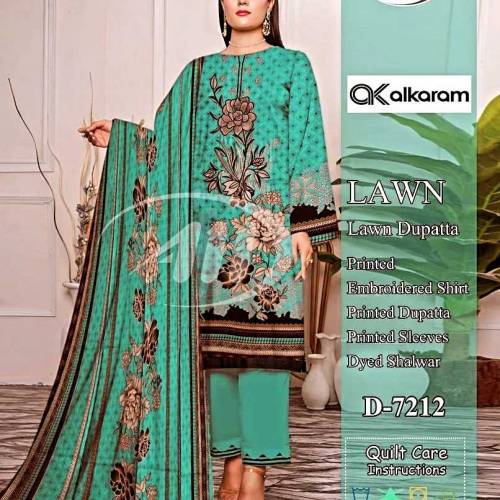 Lawn 3pcs unstitched 2600each