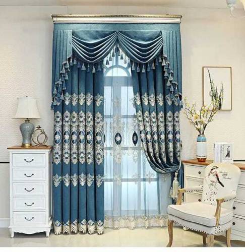 Royal luxury european style ready made window curtain