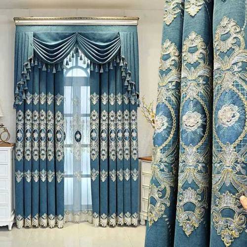 Royal luxury european style ready made window curtain