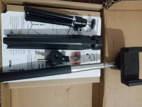 selfie ring light selfie stick  will locking stand complete box