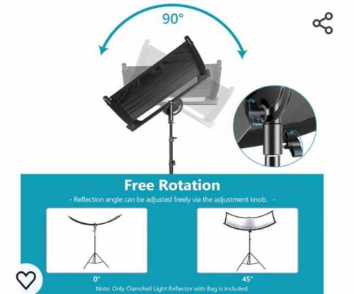 Neewer Clamshell photo studio light reflector Diffuser  with Carrying 