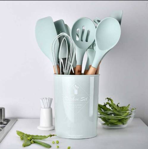 12  PCs silicone spatula spoon set